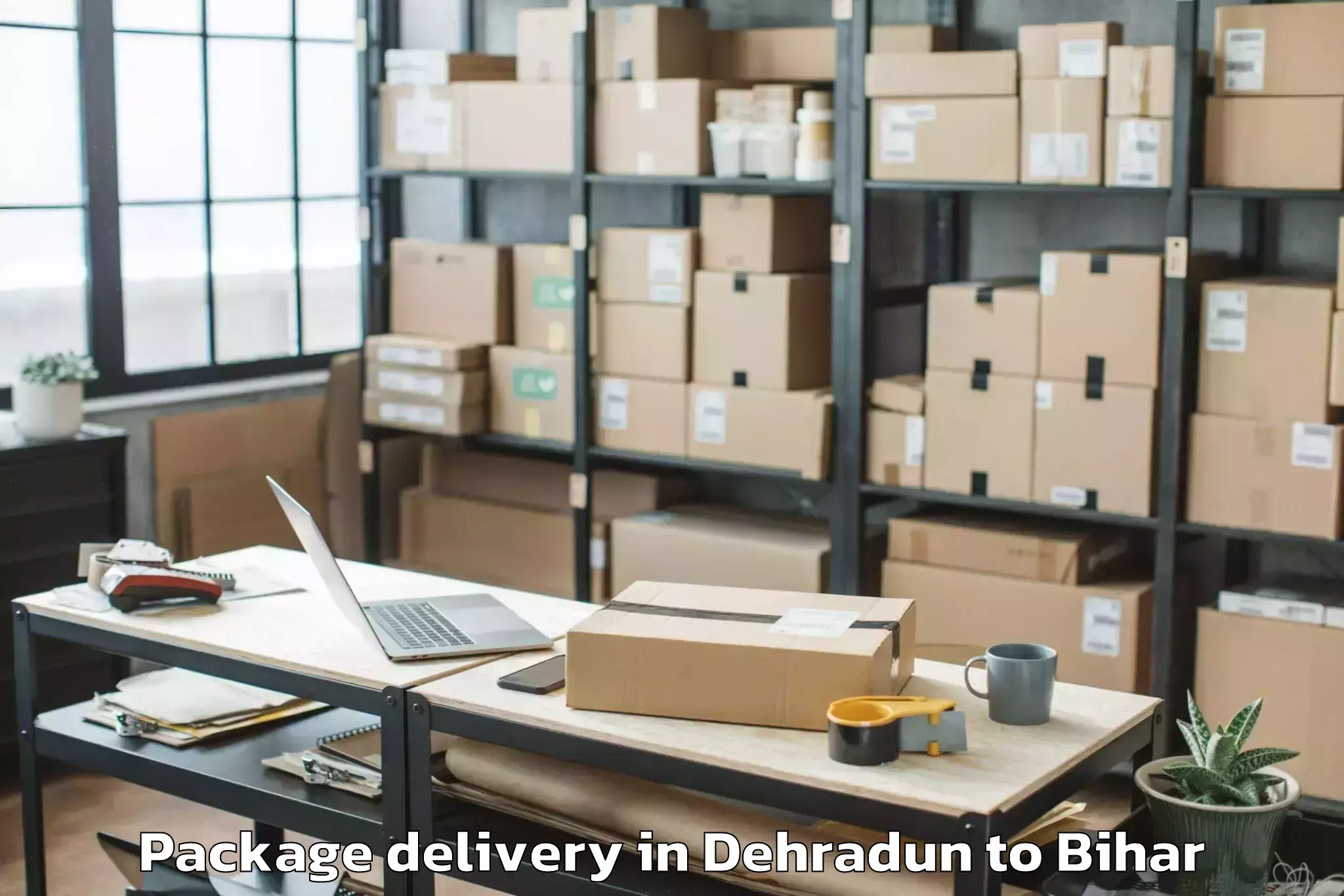 Quality Dehradun to Bairgania Package Delivery